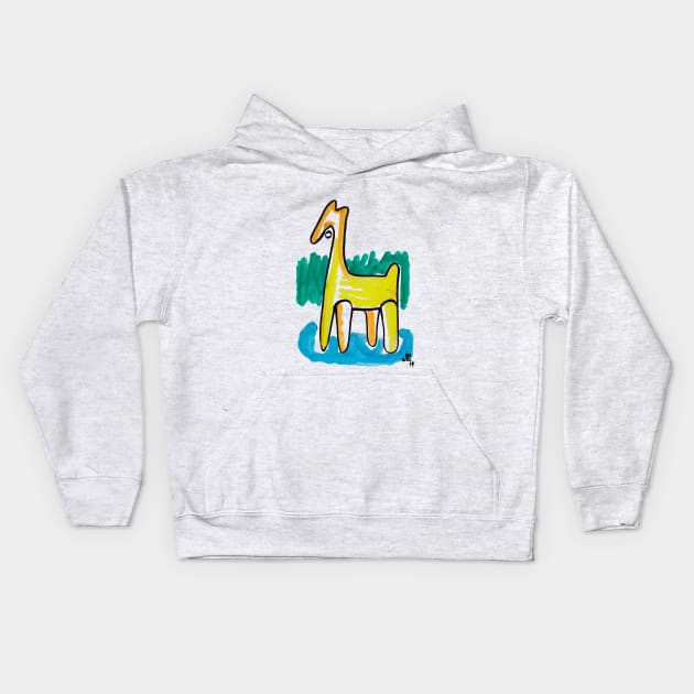 horse Kids Hoodie by Angel Rivas